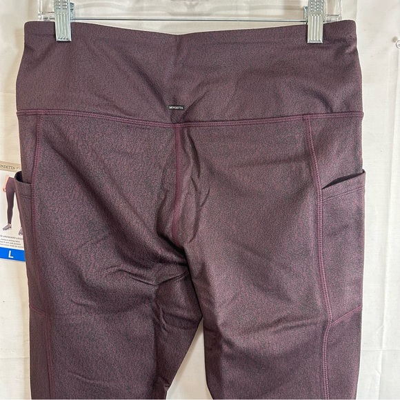 Mondetta Women’s Brushed Jacquard Activewear Leggings Purple Large - Picture 6 of 7